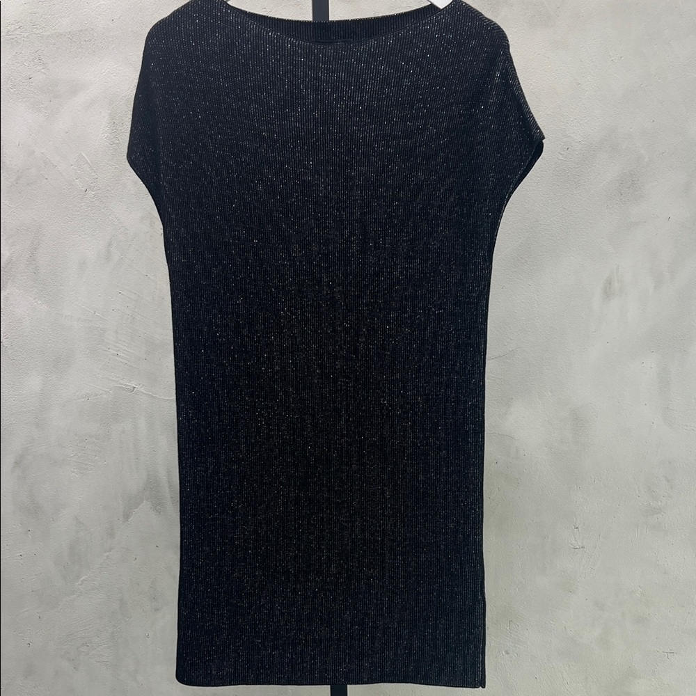 Sarah Pacini Black and Metallic Tunic